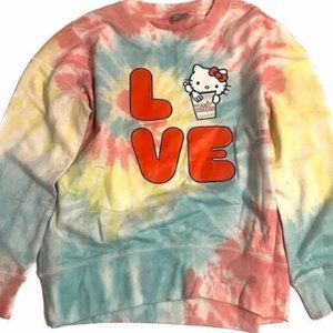 NWOT  Hello Kitty Nissin Cup O' Noodles - Tie Dye Long Sleeve Tee - S/M
